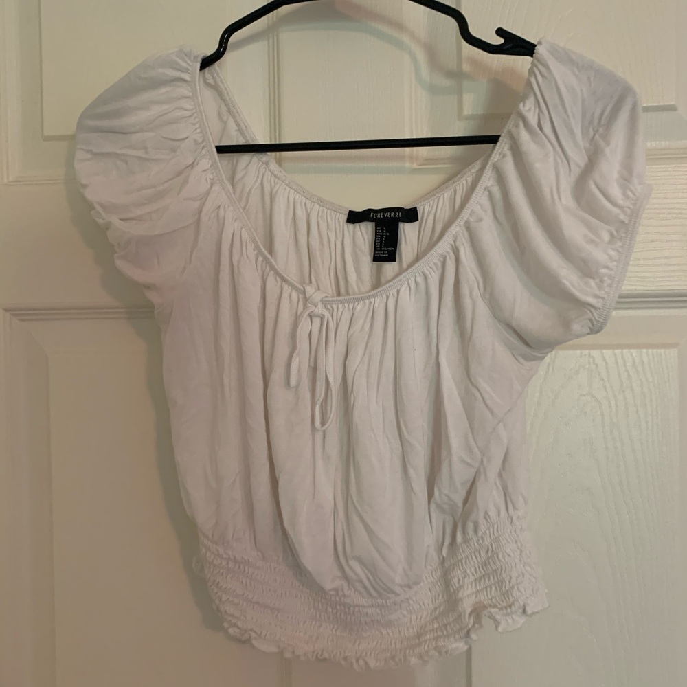Puff sleeved peasant top